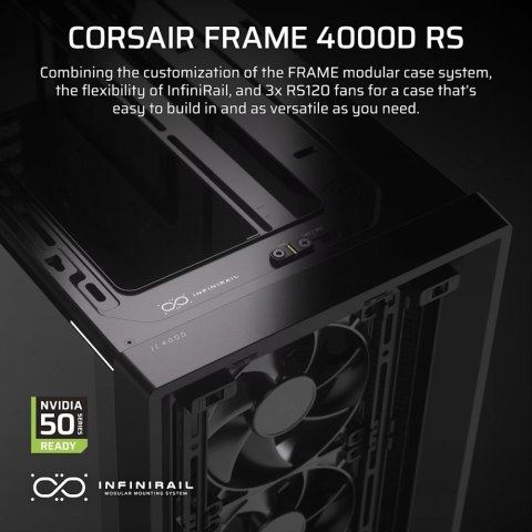 Obudowa Corsair FRAME 4000D RS Black Midi Tower ATX modułowa