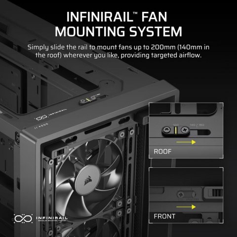 Obudowa Corsair FRAME 4000D RS Black Midi Tower ATX modułowa