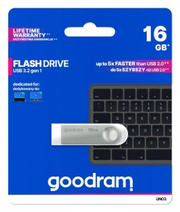 Pendrive GOODRAM UNO3 16GB USB 3.2 srebrny elegancki