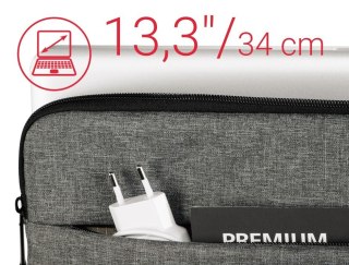 Etui Hama Terra 13.3 szare wodoodporne ekologiczne torba na laptopa
