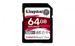 Karta pamięci Kingston SD 64GB Canvas React Plus 300MBs UHS-II U3