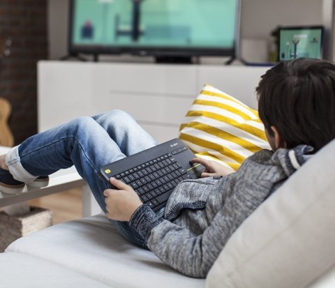 Logitech Klawiatura K400 Plus Wireless Touch czarna do Smart TV