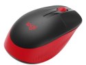 Logitech Mysz bezprzewodowa M190 Czerwona ergonomiczna do biura