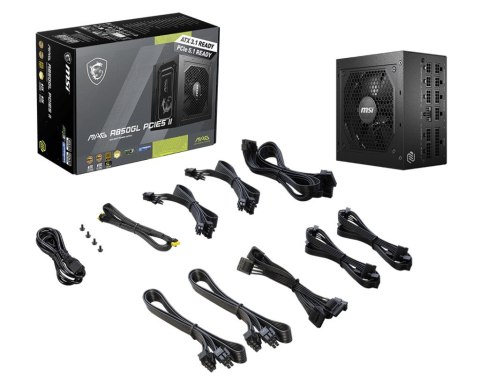 Zasilacz MSI MAG A850GL PCIE5 II 850 W 80 Plus Gold modularny ATX 3.1