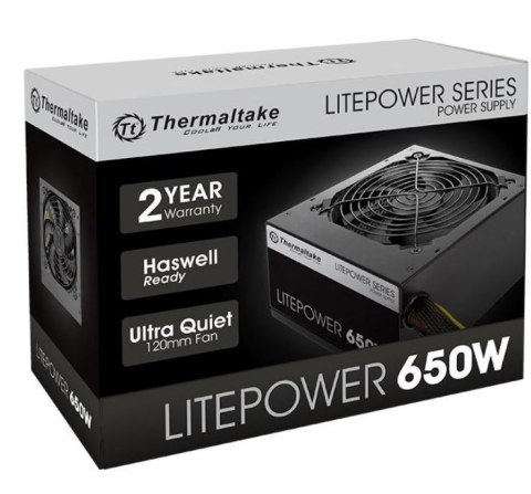 Zasilacz Thermaltake Litepower II 650W aktywny PFC 12cm do gier