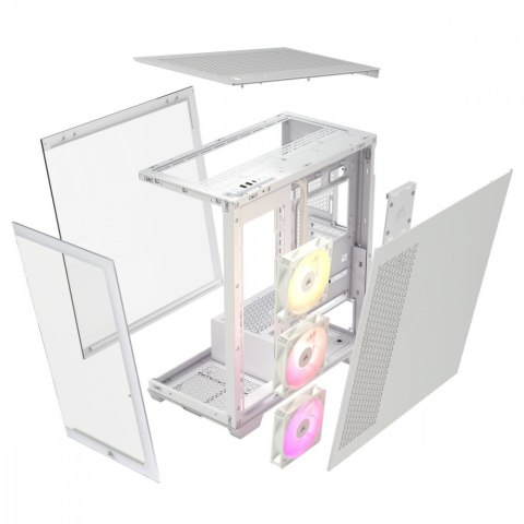 Obudowa Corsair 3500X ARGB TG Mid-Tower biała z podświetleniem