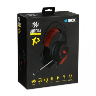 Słuchawki IBOX Aurora X3 gaming z mikrofonem podświetlane
