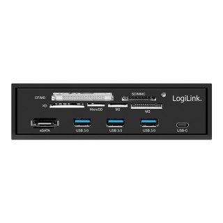 LogiLink Multifunkcyjny panel 5,25 z czytnikiem kart USB e-SATA