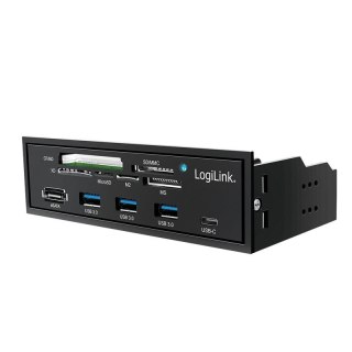 LogiLink Multifunkcyjny panel 5,25 z czytnikiem kart USB e-SATA