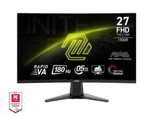 Monitor MSI MAG 27C6F 27 LED FHD zakrzywiony 180Hz gamingowy czarny