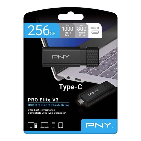 Pendrive PNY 256GB ProElite V3 USB-C 3.2 szybki metalowy