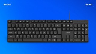 Klawiatura przewodowa Savio KB-01 kompaktowa z USB długa żywotność
