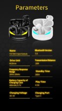 Słuchawki AWEI T35 Bluetooth 5.0 TWS czarne dla graczy z etui