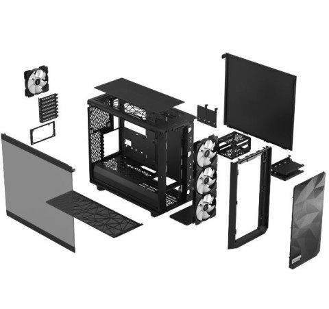 Obudowa Fractal Design Meshify 2 RGB Black TG Lite wydajna Midi Tower