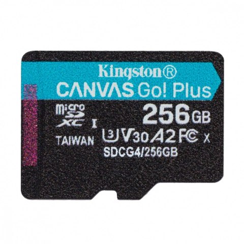 Karta pamięci microSD Kingston 256GB Canvas Go Plus 200MB/s A2 U3 V30