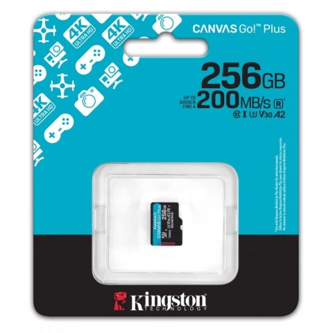 Karta pamięci microSD Kingston 256GB Canvas Go Plus 200MB/s A2 U3 V30