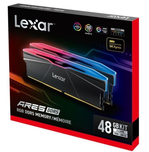 Lexar Pamięć DDR5 ARES RGB 48GB 7600MHz z radiatorem