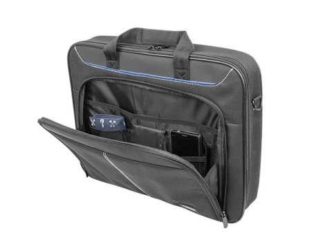 Torba Natec Doberman 17,3 czarna pojemna do laptopa z systemem trolley