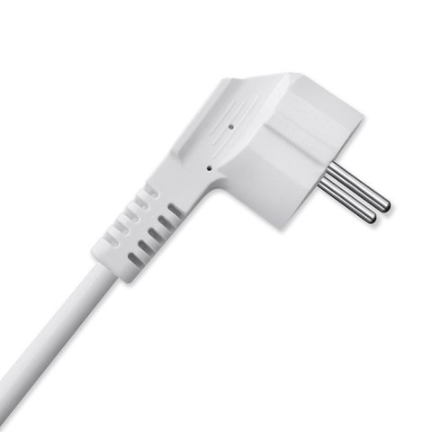 Kostka Zasilająca Qoltec 6w1 USB-C 20W biała z włącznikiem 2m