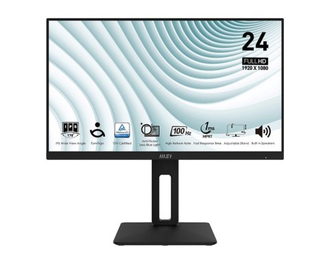 Monitor MSI PRO MP242AP 23.8 FHD LED 100Hz czarny ergonomiczny