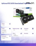 Karta graficzna PNY GeForce RTX 5070 OC 12GB 192-bit wydajna z trójwentylatorami