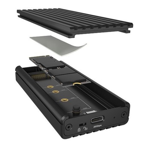 IcyBox Obudowa IB-1917M-C32a NVMe USB 3.2 lekka aluminiowa