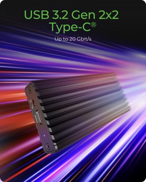 IcyBox Obudowa IB-1917M-C32a NVMe USB 3.2 lekka aluminiowa
