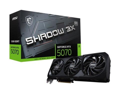 MSI Karta graficzna GeForce RTX 5070 12G SHADOW 3X OC GDDR7 192bit