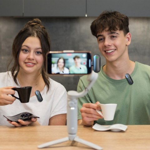 Bezprzewodowy mikrofon Technaxx TX-301 2 sztuki z redukcją szumów