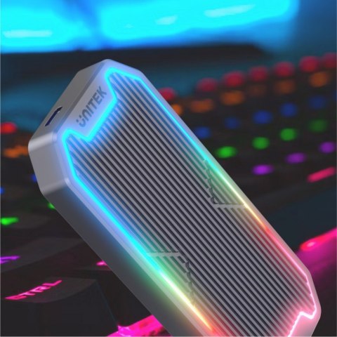 Obudowa Unitek S1210B M.2 SSD 10Gbps RGB gamingowa z aluminium