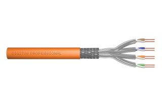 Kabel teleinformatyczny Digitus CAT 7 S/FTP 100m pomarańczowy drut LSOH