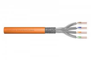 Digitus Kabel teleinformatyczny Kat.7 S/FTP 50m pomarańczowy drut LSOH