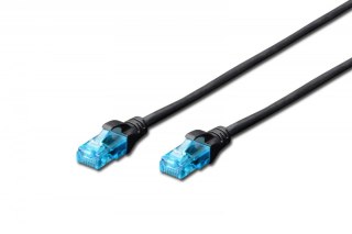 Kabel Digitus Patch cord U/UTP CAT 5e 10m czarny sieciowy