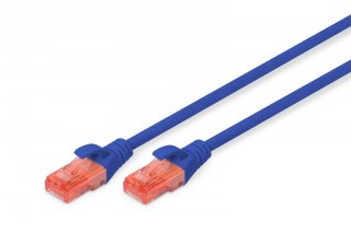 Digitus Patch cord U/UTP CAT 6 2m niebieski kabel sieciowy z RJ45