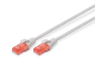 Digitus Patch cord U/UTP kat.6 PVC 2m szary wydajny kabel sieciowy
