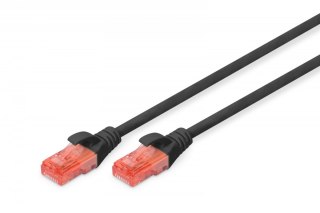 Digitus Patch cord U/UTP CAT 6 PVC 3m czarny kabel sieciowy
