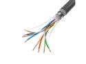 Kabel Lanberg FTP Cat.5e 305m żelowany czarny dla sieci LAN