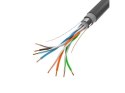 Kabel Lanberg FTP Kat.5E 305m ekranowany outdoor czarny miedziowy