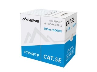 Kabel Lanberg FTP Kat.5E CU 305 m szary ekranowany do sieci LAN