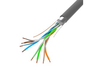 Kabel LAN FTP 100MB/S 100M CCA szary wydajny do sieci