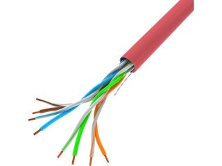 Kabel LAN UTP 100Mb/s 305m CCA czerwony sieciowy bez ekranowania
