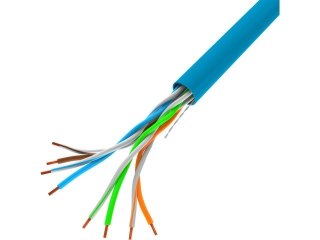 Kabel LAN UTP 100Mb/s 305m niebieski drut miedziowany CCA