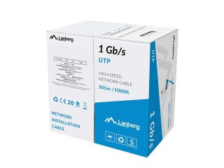 Kabel LAN UTP 1GB/S 305M Lanberg niebieski CCA