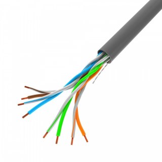 Lanberg Kabel LAN UTP kat.5E 100M miedziany szary Fluke Passed