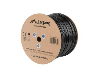 Kabel Lanberg UTP Kat-5E 305m czarny outdoor z miedzi