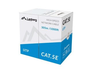 Lanberg Kabel UTP Kat.5E 305m szary miedź do sieci LAN