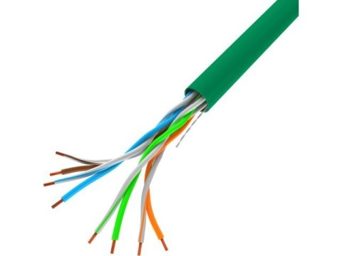 Kabel Lanberg UTP Cat 5e DRUT 305m zielony do sieci LAN