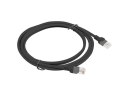 Lanberg Patchcord kat.6 2M czarny UTP sieciowy kabel RJ45