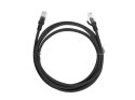 Lanberg Patchcord kat.6 2M czarny UTP sieciowy kabel RJ45