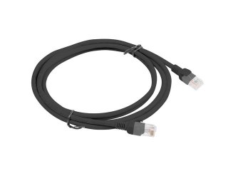Patchcord Lanberg CAT 5e 2M UTP czarny sieciowy kabel RJ45